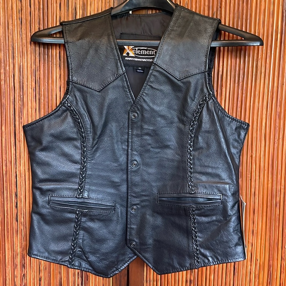Black Leather Vest